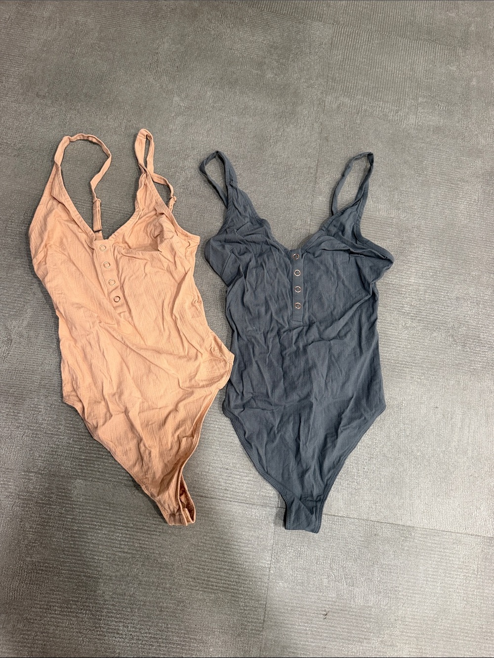 Free People Intimates Bodysuit Ribbed Button-Front One-Piece Bodysuit bundle XS